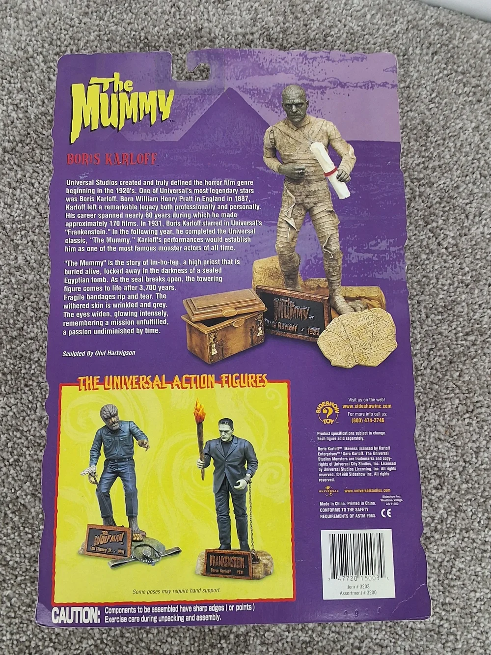 UNIVERSAL STUDIOS THE MUMMY BORIS KARLOFF